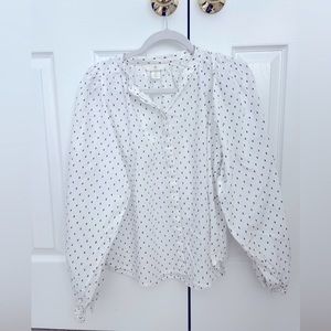 H&M embroidered sleeve blouse